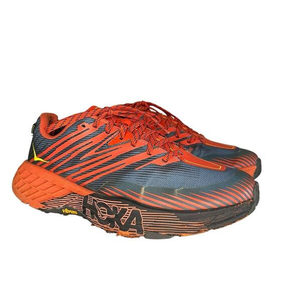 Hoka One One Speedgoat 4 Fiesta Provincal Blue Size 8 Blue Orange - Picture 3 of 6